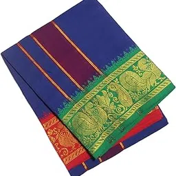 Sharan Elegance Men's Single Dhoti -2 Mtrs/Mundus/Lungi Fancy Border Set of 1-picture-20