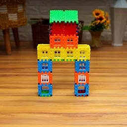 Building Blocks House Construction Set, Interlocking Educational Toy, Multi-Colour Blocks (Medium House Blocks, 165, Piece)-picture-31
