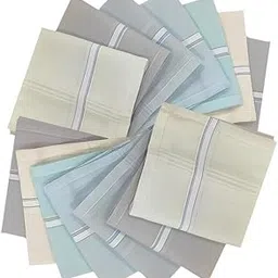 Premium Collection 100% Cotton Handkerchief Light Colors | Easy Wash & Premium Cotton Fabric Rumal | Multicolour (Pack of 12)-picture-10