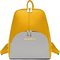 astir colleen Vegan Lather Women/Girls Backpack (Moon) (Yellow-White), 20 liter-picture-43