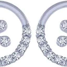 p.c. chandra jewellers 14k (585) White Gold and Diamond Stud Earrings for Women-picture-31