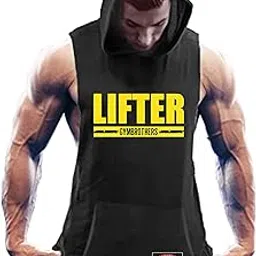 gymbrothers Men's Workout Hooded Body Building Muscle Cut Off T Shirt Sleeveless Gym Hoodies-picture-55