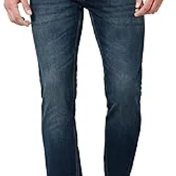 cantabil Cotton Denim Flat Front Mid Rise Full Length Regular Fit Blue Solid Casual Jeans for Men | Denim for Mens | Mens Full Length Cotton Casual Jeans (P_MDNM00456_Green)-picture-13