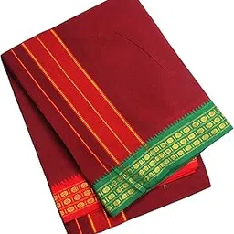 Hornbill Enterprises Men's Single Dhoti -2 Mtrs/Mundus/Lungi Big Border Set 1-picture-38