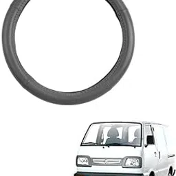RKPSP Grey Steering Leather Luxury Super Fiber Non-Slip Steering Wheel Cover for Omni-picture-19