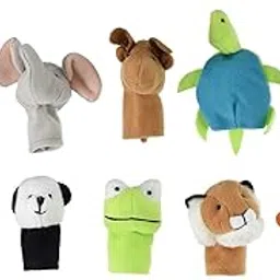 Ikea Polyester Animal Finger Puppet Set, Multicolour, 3 years and older., 10 pieces image 1