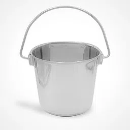 Fuzzy Puppy Pet Products Heavy Duty Stainless Steel Flat Sided Pail for Dog, Cat and Critter Crates & Cages | 4 Quart (PN: Flat Pail-4)-picture-12