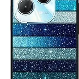 NDCOM for INFINIX HOT 40/40 PRO Back Cover Blue Glitter Printed Metal Case-picture-13