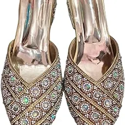 Crystal Rhinestone Embellished Mules – Silver Sparkle Slip-on Flats, Pointed Toe Party Shoes with Decorative Gems for Women-picture-21