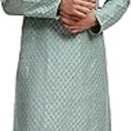 pro-ethic style developer Men's Cotton Kurta Pajama Traditional Outfit | Mandarin Collar | Floral Print (A-120)-picture-15