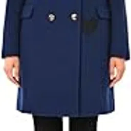 addplus Women’s Blue Long Coat – Medium (Shoulder 14.5, Chest 39, Sleeve 25, Length 35 Inch) – Elegant Slim Fit Single Piece Winter Wear-picture-53