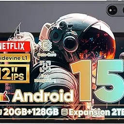 12" Tablet, Android 15 Tablet, 20GB RAM 128GB ROM 2TB Expand, 1200*2000 IPS Tablets, 2K Screen, T615 Octa Core CPU, 5MP + 13MP, Widevine L1, 8000mAh Battery, BT5.2, GPS, 2.4G/5G WiFi-picture-16