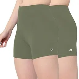 XJARVIS® Lucia Shorts for Women Stretchable, Yoga Shorts– Soft, Squat-Proof & Breathable, Cycling, Running for Skin Fit Tights & Gym Short-image-49