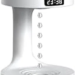 M S ENTERPRISES Anti-Gravity Water Humidifier With Digital LED Clock Display 800ml Large Tank Cool Mist Aromatherapy Diffuser With 2 Mist Modes And Soft Night Lamp-picture-28