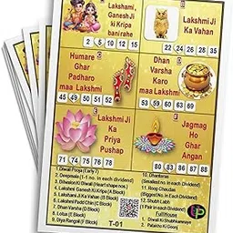 UltPult Tambola Diwali Tambola Tickets - Diwali Theme in English | Bingo Housie Game for Friends and Family | Fun & Engaging Cards for Kitty Parties & Events (Set of 15 Tickets)-picture-14