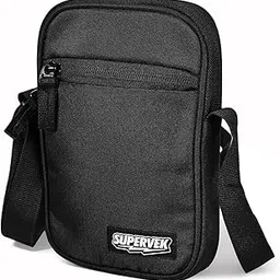 supervek Small Sling Bag for Men Women Crossbody - Water-Resistant Small Side Bag for men travel with Adjustable Strap - Cross Body Shoulder Hand Mini Bag for men - Passport Small Bags for Mens Black-picture-21
