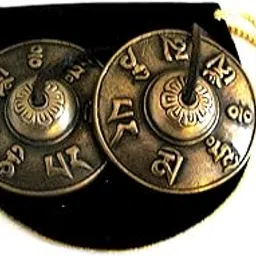 Jive® Tibetan Hand Crafted & Tuned Tingsha Bells With Om Sacred Signs/Includes Pouch - HEAVY PREMIUM QUALITY - LARGE SIZE - JIVE FEDERAL (TM) BRAND-image-4