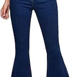 kotty Women's High Waist Flared Fit Stretchable Denim Jeans for Casual-picture-31