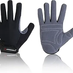 ArrowMax Cross-fit Full Finger Gym and Fitness/Sports/Riding/Cycling with Padding Gym & Fitness Gloves (Black)-picture-27