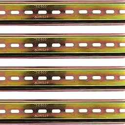 generic Rail Slotted Design Steel Din Rail Mount 157mm/6.2 inch Long 35mm Wide 7.5mm High(Galvanized) (1 Piece)-picture-45