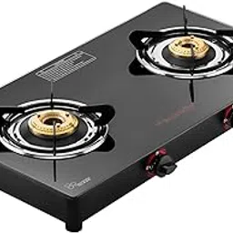 Butterfly Rapid 2 Burner Glass Top Gas Stove | Auto Ignition | Scratch Resistant Toughened Glass | Brass Burners | Skid-proof Legs | 1 Year Manufacturer's Warranty | Black-picture-15
