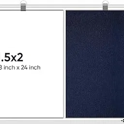YAJNAS® 1.5X2 Feet Premium Combination Board (Non - Magnetic Whiteboard with Blue Pin-Up Board/Notice Board/Bulletin Board) for Home, Office and School Use. Heavy-Duty Aluminium Frame (Pack of 1)-picture-14