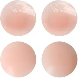 ipsit Women's & Girls Reusable Silicone Nipple Cover Bra Pads, Adhesive Nipple Pasties, Free-Size (Pack of 4) Nude-picture-23