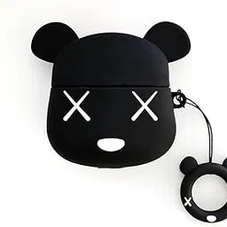 skysia Silicone Case for Apple AirPods 4 (2024) – Cute & Shockproof Protective Cover with Keychain, Soft 360° Dust-Proof Design, Compatible with AirPods 4 with (ANC)(X-Teddy) (Pack of 1)-picture-11