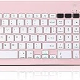 Bluetooth Keyboard and Mouse Combo Rechargeable Portable Wireless Keyboard Mouse Set for Apple iPad iPhone iOS 13 and Above Samsung Tablet Phone Smartphone Android Windows (Pink)-image-11
