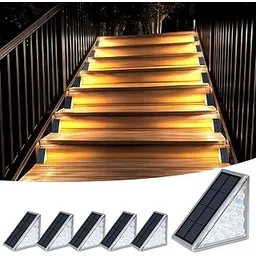 Solar Step Lights Waterproof Outdoor Stair Lights, Solar Deck Light Outdoor Decor with Waterproof IP67 LED Solar Light Decor for Stair, Deck, Front Step, Front Porch, Patio, Garden and Backyard 6 Pack-picture-25