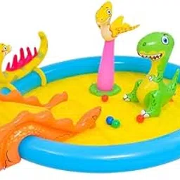 Home Large Cartoon Animal Drama Pool Water Spray Inflatable Swimming Pool Slide Pool | Dinosaur-picture-53
