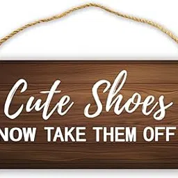 Cute Front Door Sign - Take Your Shoes Off - 6x12 Inch Wall Hanging Plaque With Warming Quotes - Wall Pediments Art Decor for Home Porch Entryway-picture-20