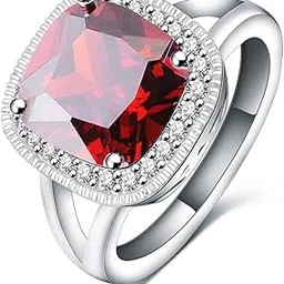Valentine's Collection : Lavishya Crystal Elements Sparkling AAA AD Platinum Plated Glamorous Solitaire Ring for Women/Girls-picture-11