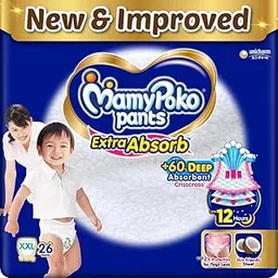 MamyPoko Pants Extra Absorb Baby Diapers, XX-Large (XXL), 26 Count, 15-25 kg-picture-29