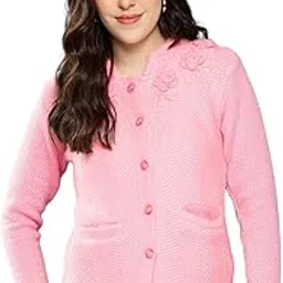 aarika Womens Casual Wear Brown Colour Solid Woolen Cardigan-picture-46