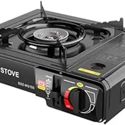 M K Enterprise Camping Gas Stove Portable Camping Stove with Carry Case, 2900 Watt Compact Outdoor Gas Stove, Double Purpose Internal Portable Gas Cartridges or External Gas Bottle image 1