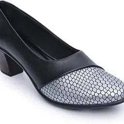 padchin Women Round Toe Block Heel Pumps-picture-11