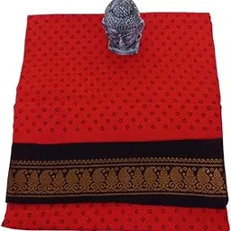 Madurai Chinnalapatti Handloom Sungudi Cotton Sarees for Women | Zari Border Saree | Pure Cotton Saree-picture-58
