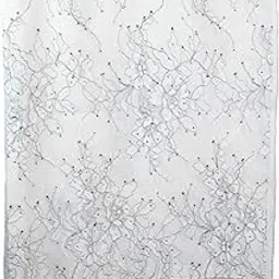 VIC Cashmere Fine Wool Stole with French Lace Border & Crystal Highlights – 70x200 cm | VIC-CFW-FLCH-70200-picture-15