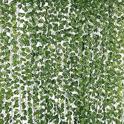 🌿 Artificial Money Plant Ivy Garland UV Resistant Fake Vines Hanging Greenery for Garden, Wall, Party Decor – Set of 12 (8ft Each)-picture-64