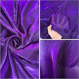 Fendii satin fabric | Shiny and smooth material | lustrous cloth | Length:- 2/4/6 Meter Width:- 44 Inch+ | Carve saree, kurti, lehenga, dupatta, choli, sari |-picture-24