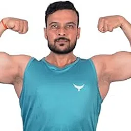 modern bird Men’s Lycra Sleeveless T-Shirt | Muscle Fit Gym Vest | Lightweight Casual Workout & Summer Top-picture-13