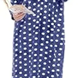 gutthi Women Printed Cotton Nightwear Nighty|Womens Night Wear Maxi(WL-Polka -501-Blue)-picture-52