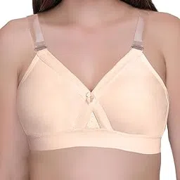 sona Super Fit Everyday Non Padded Side Support Cotton Full Coverage Bra for Women with Transparent Strap Plus Size Bra image 1