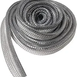 Bhavya Enterprises Roll of Silver Piping Cord Gota Patti Embroidery Trim Lace Border with 0.635 cm Width for Saree,Suit,Dresses (9 Mtr)-picture-23