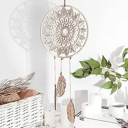 Haoser Pack of 1 Pices Wooden Dream Catcher, Wall Hanging Decor, Bedroom Kids, Home Decoration, Art Ornament Craft Gift, Wall Decor, Dream Catcher for Home Wall Decoration-image-1