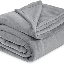 VAS COLLECTIONS Polyester Premium Plush Summer Single Bed Dohar/Ac Blanket | 200 GSM Reversible Lightweight Cozy Soft for Bed, Sofa, Couch, Travel & Camping| 225X150 Cm - Grey, Solid-image-0