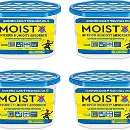 MOISTX Moisture Absorber 300g box | Capacity to trap 600ml of moisture from Air | Scent Free Regular | Pack of 4 | Dehumidifer for Wardrobe, Bathroom, Kitchen, Shoe Rack...-image-24