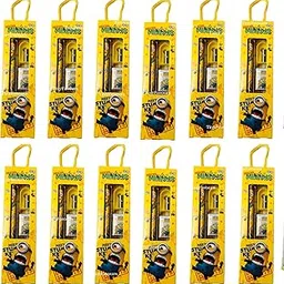 Minio Stationery Gift Set for Kids – 12 set Combo | Each Set with 2 Pencils, 1 Sharpener, 1 Eraser, 1 Ruler & Gift Box | Birthday Return Gifts for Kids-picture-22