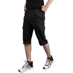 Men's Cotton Regular Fit Solid Shorts, 5 Button Pockets Cango Shorts-Patti-picture-40